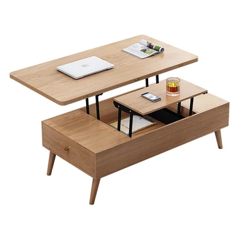 * Подъемный журнальный столик и обеденный стол двойного назначения, современная небольшая квартира, гостиная, Многофункциональный складной чайный столик
