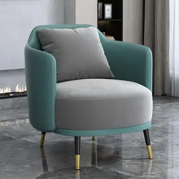 Простой удобный диван, дизайнерское кресло, круглый диван в скандинавском стиле, эргономичная мебель для гостиной в стиле Канапе черного и золотого цветов