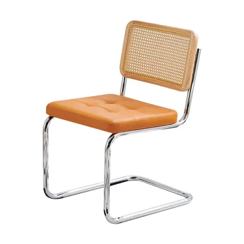 Скандинавский ротанговый стул, домашний обеденный стол, стул Средневекового дизайнера, обеденный стул для кабинета, гостиной, стул со спинкой