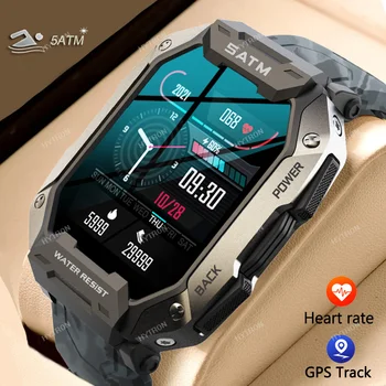 Смарт-часы HYTRON для плавания 5atm, водонепроницаемые спортивные часы для отслеживания сердечного ритма, кислорода в крови, фитнеса, военные умные часы, новинка 2023 года