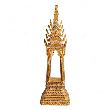 Тайский храм Будды из массива Дерева, Таиланд, Юго-Восточная Азия, Таиланд, Шкаф Будды для нового китайского стола для поклонения Будде, Будда