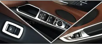 Хромированная Наклейка На Панель Переключателя Дверного Окна BMW X5 X6 f15 f16 Для Стайлинга Автомобилей С Левосторонним Управлением